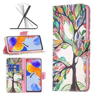 For Xiaomi Redmi Note 11 Pro International Colored Drawing Pattern Leather Phone Case(Tree Life)