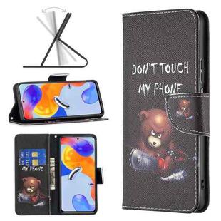 For Xiaomi Redmi Note 11 Pro International Colored Drawing Pattern Leather Phone Case(Bear)