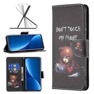 For Xiaomi 12 Pro Colored Drawing Pattern Leather Phone Case(Bear)