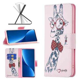 For Xiaomi 12 Pro Colored Drawing Pattern Leather Phone Case(Deer)