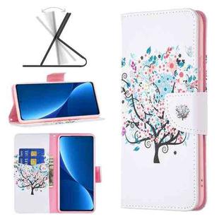 For Xiaomi 12 Pro Colored Drawing Pattern Leather Phone Case(Tree)