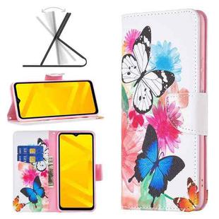 For ZTE Blade A71 Colored Drawing Pattern Leather Phone Case(Butterflies)