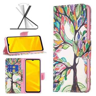 For ZTE Blade A71 Colored Drawing Pattern Leather Phone Case(Tree Life)