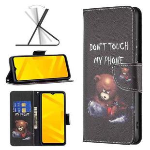 For ZTE Blade A71 Colored Drawing Pattern Leather Phone Case(Bear)