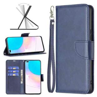 For Honor 50 Lite / Huawei nova 8i Lambskin Texture Pure Color Leather Phone Case(Blue)
