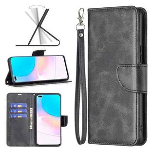 For Honor 50 Lite / Huawei nova 8i Lambskin Texture Pure Color Leather Phone Case(Black)
