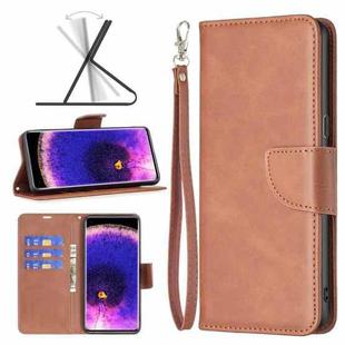 For OPPO Find X5 Lambskin Texture Pure Color Leather Phone Case(Brown)