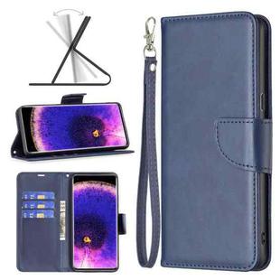 For OPPO Find X5 Lambskin Texture Pure Color Leather Phone Case(Blue)