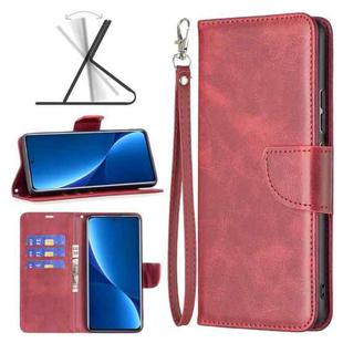 For Xiaomi 12 Pro Lambskin Texture Pure Color Leather Phone Case(Red)