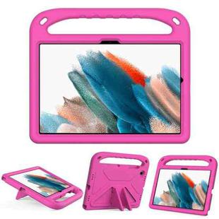 For Samsung Galaxy Tab A8 10.5 / X200 Handle EVA Shockproof Tablet Case with Holder(Rose Red)