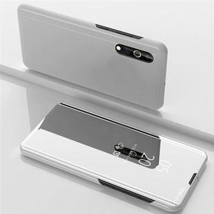 For Xiaomi Mi 9 Lite Electroplating Mirror Horizontal Flip Leather Case, with Holder(Silver)
