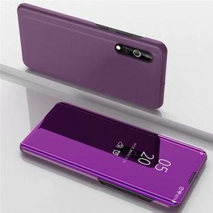 For Xiaomi Mi 9 Lite Electroplating Mirror Horizontal Flip Leather Case, with Holder(Purple Red)
