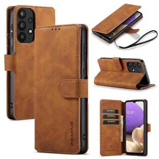 For Samsung Galaxy A33 5G DG.MING Retro Oil Edge Flip Leather Phone Case(Brown)