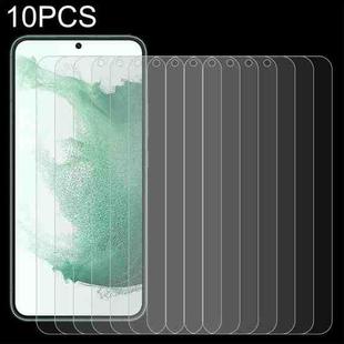 For Samsung Galaxy S22+ 5G 10pcs 0.26mm 9H 2.5D Tempered Glass Film, Fingerprint Unlocking Is Not Supported