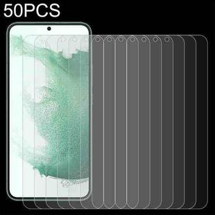 For Samsung Galaxy S22+ 5G 50pcs 0.26mm 9H 2.5D Tempered Glass Film, Fingerprint Unlocking Is Not Supported