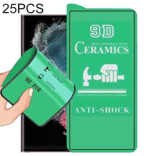 For Samsung Galaxy S22 Ultra 5G 25pcs 9D Full Screen Glue Ceramic Film