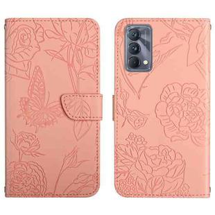For OPPO Realme GT Master Skin Feel Butterfly Peony Embossed Leather Phone Case(Pink)