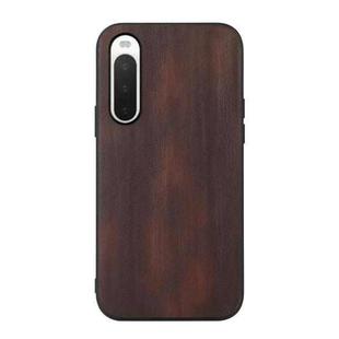 For Sony Xperia 10 IV Yellow Cow Texture PU Phone Case(Coffee)