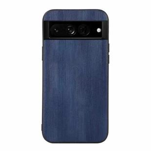 For Google Pixel 7 Pro 5G Yellow Cow Texture PU Phone Case(Blue)