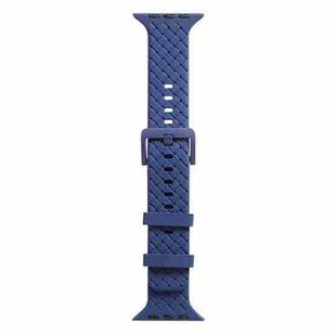 Braided Texture Silicone Watch Band For Apple Watch Series 8&7 41mm / SE 2&6&SE&5&4 40mm / 3&2&1 38mm(Blue)