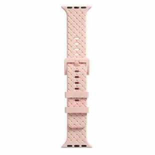 Braided Texture Silicone Watch Band For Apple Watch Series 9&8&7 41mm / SE 3&SE 2&6&SE&5&4 40mm / 3&2&1 38mm(Pink)