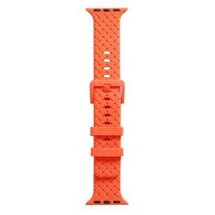 Braided Texture Silicone Watch Band For Apple Watch Series 8&7 41mm / SE 2&6&SE&5&4 40mm / 3&2&1 38mm(Orange)