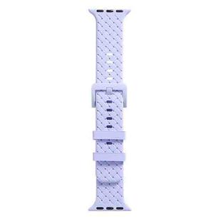 Braided Texture Silicone Watch Band For Apple Watch Ultra 49mm / Series 8&7 45mm / SE 2&6&SE&5&4 44mm / 3&2&1 42mm(Light Purple)