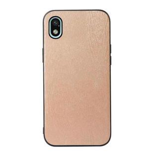 For Sony Xperia Ace III Wood Texture PU Phone Case(Gold)