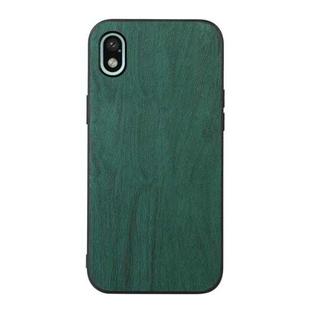 For Sony Xperia Ace III Wood Texture PU Phone Case(Green)