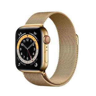For Apple Watch Series 8&7 41mm / SE 2&6&SE&5&4 40mm / 3&2&1 38mm Mutural Milanese Stainless Steel Watch Band(Gold)