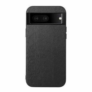 For Google Pixel 7 5G Wood Texture PU Phone Case(Black)