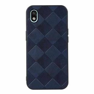 For Sony Xperia Ace III Weave Plaid PU Phone Case(Blue)