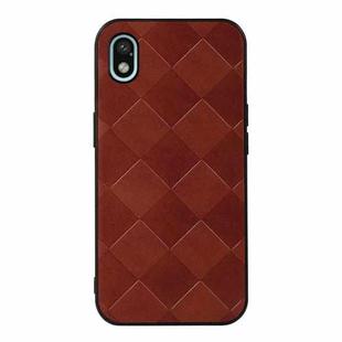 For Sony Xperia Ace III Weave Plaid PU Phone Case(Brown)