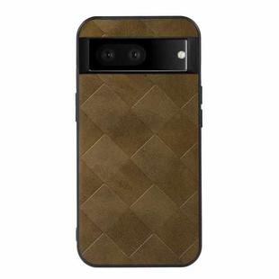 For Google Pixel 7 5G Weave Plaid PU Phone Case(Green)