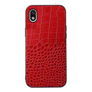 For Sony Xperia Ace III Crocodile Top Layer Cowhide Leather Phone Case(Red)