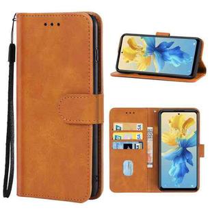 Leather Phone Case For Infinix Hot 11 2022(Brown)