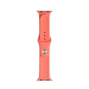 For Apple Watch Series 7 41mm / 6 & SE & 5 & 4 40mm / 3 & 2 & 1 38mm Mutural Liquid Silicone Watch Band(Orange)