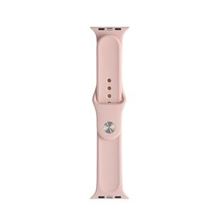 For Apple Watch Series 7 41mm / 6 & SE & 5 & 4 40mm / 3 & 2 & 1 38mm Mutural Liquid Silicone Watch Band(Pink)