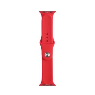 For Apple Watch Series 7 41mm / 6 & SE & 5 & 4 40mm / 3 & 2 & 1 38mm Mutural Liquid Silicone Watch Band(Red)