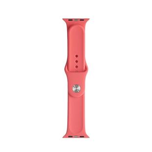 For Apple Watch Ultra 49mm / Series 8&7 45mm / SE 2&6&SE&5&4 44mm / 3&2&1 42mm Mutural Liquid Silicone Watch Band(Watermelon Red)