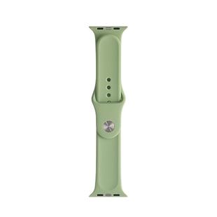 For Apple Watch Ultra 49mm / Series 8&7 45mm / SE 2&6&SE&5&4 44mm / 3&2&1 42mm Mutural Liquid Silicone Watch Band(Mint Green)