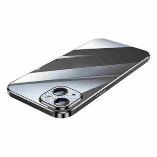 For iPhone 13 SULADA Diamond Lens Protector Plated Frosted Case(Black)