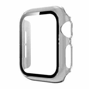 Translucent PC+Tempered Glass Watch Case For Apple Watch Series 3&2&1 38mm(Transparent Black)