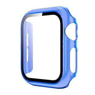 Translucent PC+Tempered Glass Watch Case For Apple Watch Series 3&2&1 42mm(Transparent Blue)