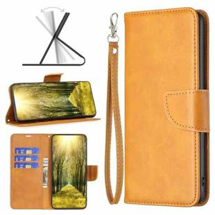For Xiaomi Redmi 10 5G / Note 11E Lambskin Texture Pure Color Leather Phone Case(Yellow)
