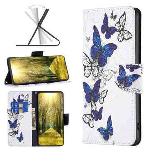 For Xiaomi Redmi 10 5G / Note 11E Colored Drawing Leather Phone Case(Butterflies)