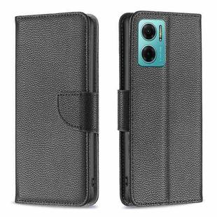 For Xiaomi Redmi 10C Litchi Texture Pure Color Leather Phone Case(Black)