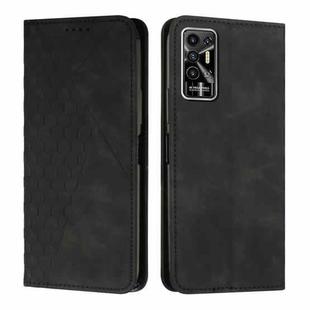 For Tecno Pova 2 Diamond Splicing Skin Feel Magnetic Leather Phone Case(Black)