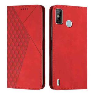 For Tecno Spark Go 2020 & 2021 / 6 Go Diamond Splicing Skin Feel Magnetic Leather Phone Case(Red)