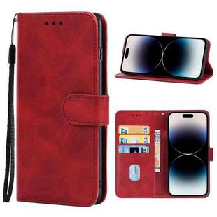 For iPhone 14 Pro Max Leather Phone Case (Red)